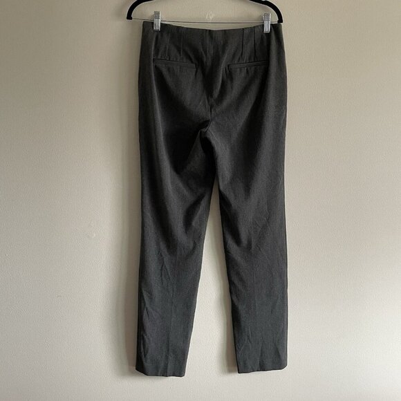 Talbots Women SZ 6 LONG Gray Flat Front Waistbandless Tapered Leg Dress Pants - Picture 5 of 8